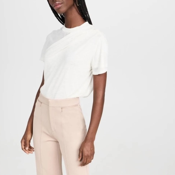 NWT Gauge81 Deva Layering Linen Short Sleeve Draped Top in Ivory size small - Picture 5 of 12